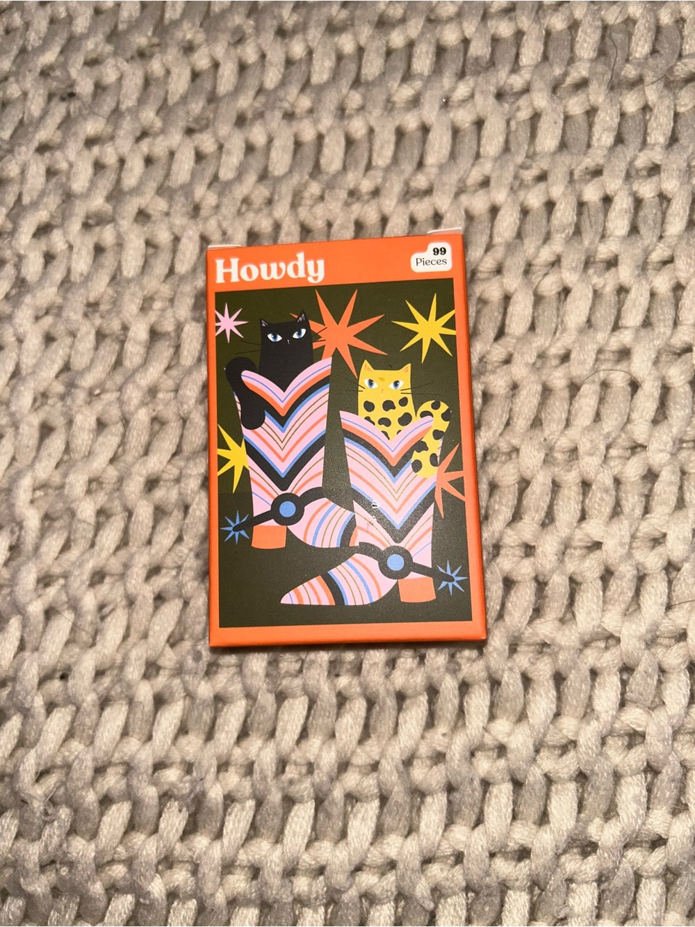 Colorful Cat Boots Puzzle - Orange